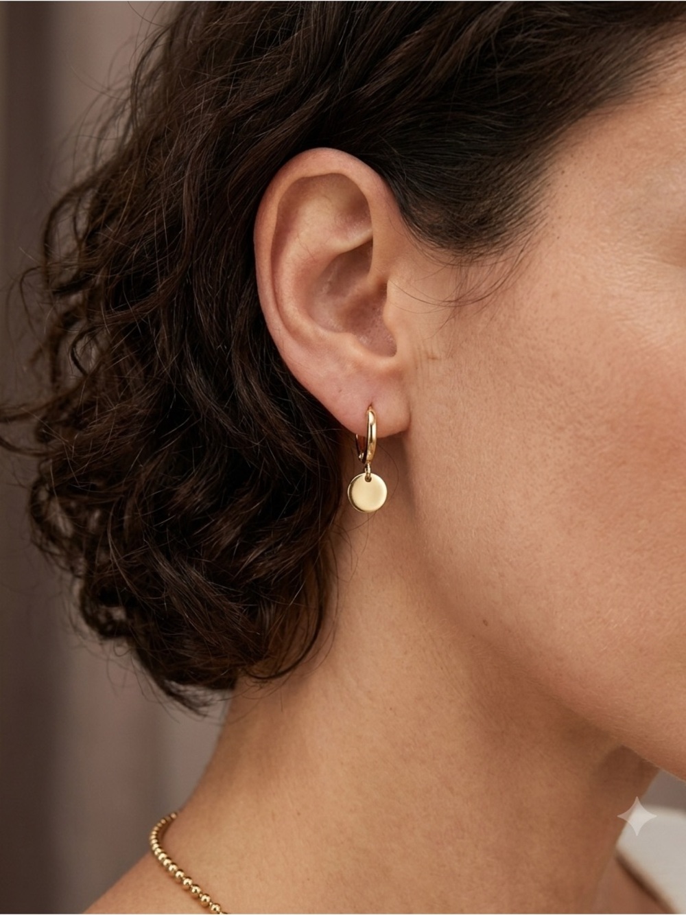 HUGGIE PETIT Coin Hoops Earrings